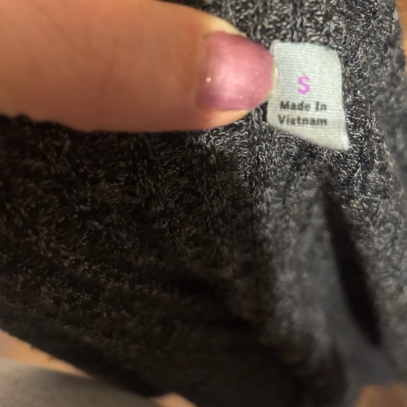 Athleta Wrap Cardigan Womens Size Small Open Sweater Gray  Ribbed Jacket Knit - Picture 7 of 7